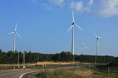 Ветряки на западном побережье Швеции