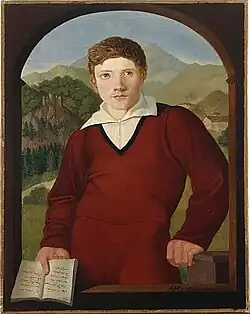 Портрет молодого человека с «Нибелунгами». Ок. 1800
