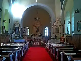 Внутри костела в Гнойно