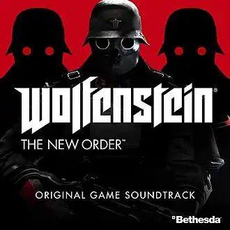 Обложка альбома Мика ГордонаWolfenstein: The New Order (англ.). Mick Gordon. Дата обращения: 23 ноября 2024. Архивировано 17 декабря 2023 года. «Wolfenstein: The New Order Original Game Soundtrack» ()