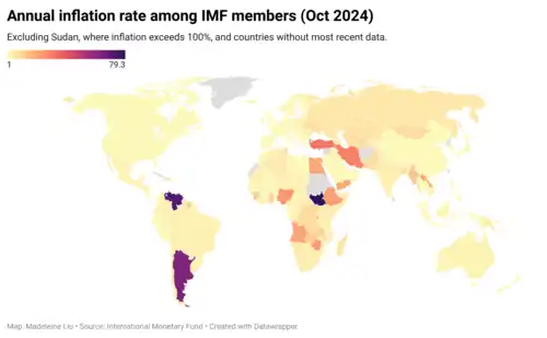 Уровень инфляции в мире за 2022 год