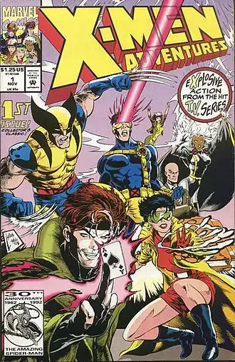Обложка X-Men Adventures (том 1) #1 (ноябрь 1992).Художник Стив Лайтл.