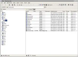 Скриншот программы Xfe File Manager