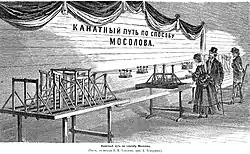 Канатный путь по способу Мосолова