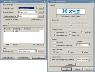Скриншот программы Xvid