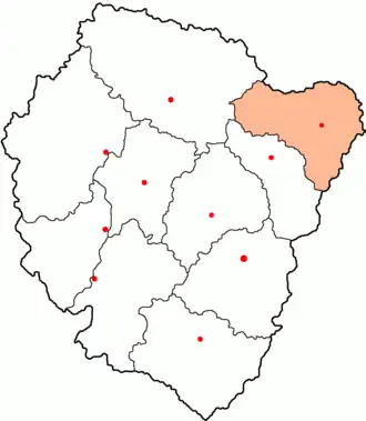 Любимский уезд на карте