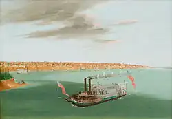 Пароход «Йеллоустоун» у Сент-Луиса (1832)