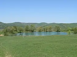 Пруд в овраге Йол, Крым.