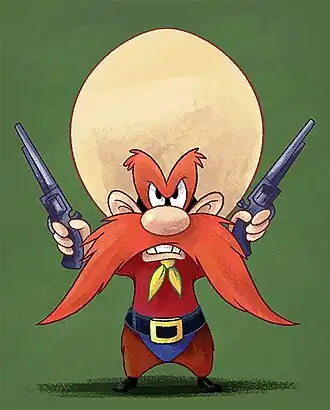 В м/ф Hare Trigger[англ.] (1945)