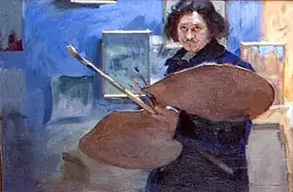 Портрет Ю. И. Репина работы В. С. Сварога, (1915), Музей-усадьба И. Е. Репина «Пенаты»