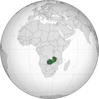 Замбия на карте мира