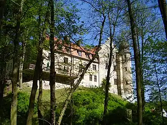 Вид замка из парка