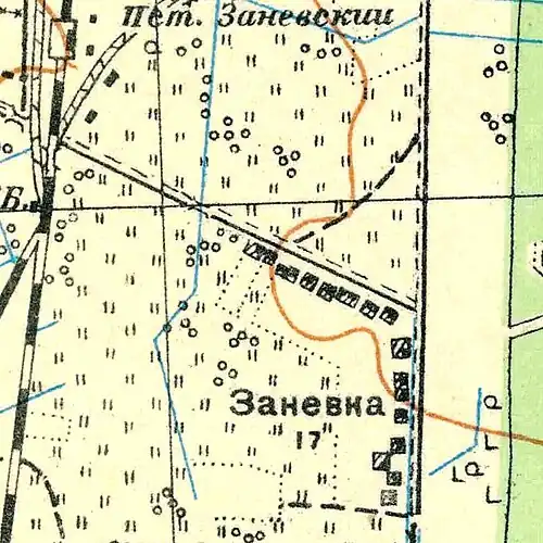План деревни Заневка. 1931 год