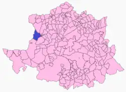 Расположение муниципалитета Сарса-ла-Майор на карте провинции