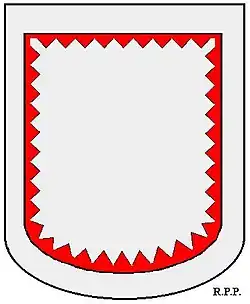 Внутренняя кайма, заострённая на внутреннем краю