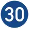 Zulässige Mindestgeschwindigkeit (30 km/h)