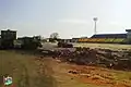 Стадион после сноса аварийных трибун