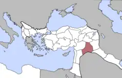 Санджак Дейр-эз-Зор в 1900 году.