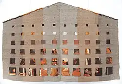 Звуки Памяти 2010, 140х200, авторское ткачество, лён, полушерсть