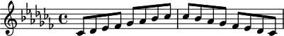 K:Cb
C D E F G A B c | c B A G F E D C|