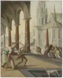 Аллегория смерти. Уцелевший фрагмент картины. Холст, масло. Музей Бредеро, Амстердам (атрибуция Б. М. Верме)