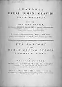 Титульный лист акушерского атласа «Анатомия беременной человеческой матки». 1774