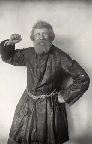 В роли Перчихина. Пьеса М. Горького Мещане. 1917 год